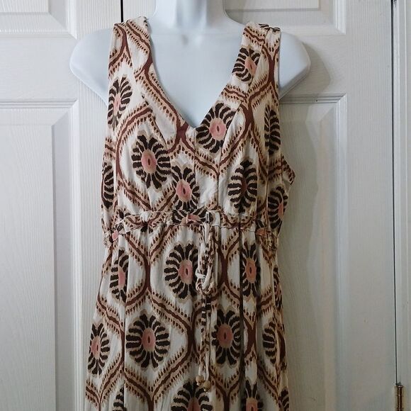 Fresh Produce sleeveless maxi drawstring waist dress summer beach Sz L - Picture 3 of 9
